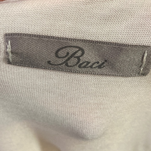 Baci Silk Blend Angelcore Ethereal Fairycore Sheer Bubble hem volume Top sz S/M - Picture 8 of 11